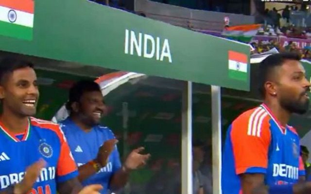 [WATCH]- Suryakumar Yadav And Hardik Pandya Amazed As Ramandeep Singh Hits A Debut Six In The IND vs SA 2024 3rd T20I