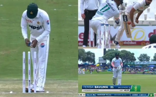 [WATCH] Babar Azam’s Bail-Switch Works Wonders for Pakistan, As Temba Bavuma Gets Out on Day 2