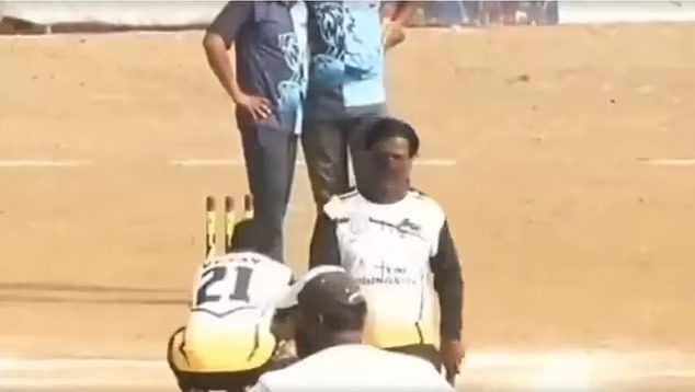 Vijay Patel (left) collapsed while playing cricket