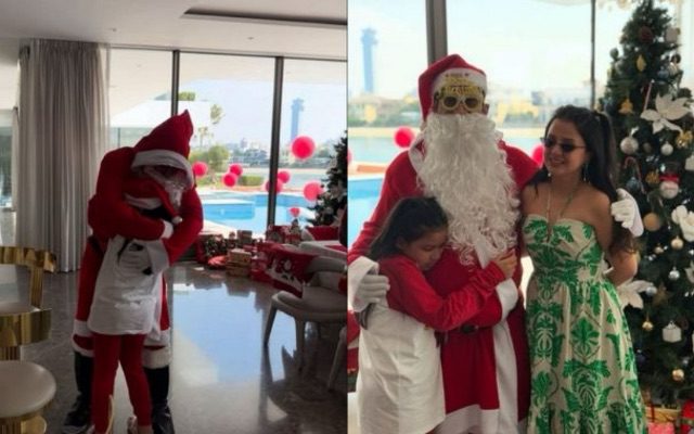 MS Dhoni Dons A Santa Claus Costume To Celebrate Christmas With His Family