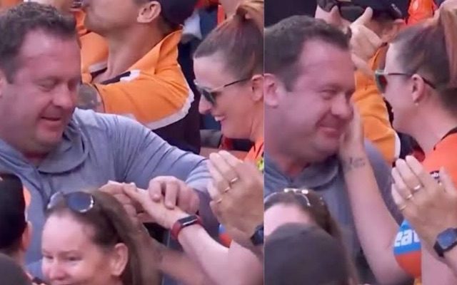 [WATCH]- Man Proposes To Girlfriend During Big Bash Match