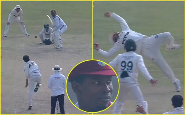 [WATCH]- Salman Ali Agha Grabs Stunning Catch At Slip On Day 3 Of PAK vs WI 1st Test 2025