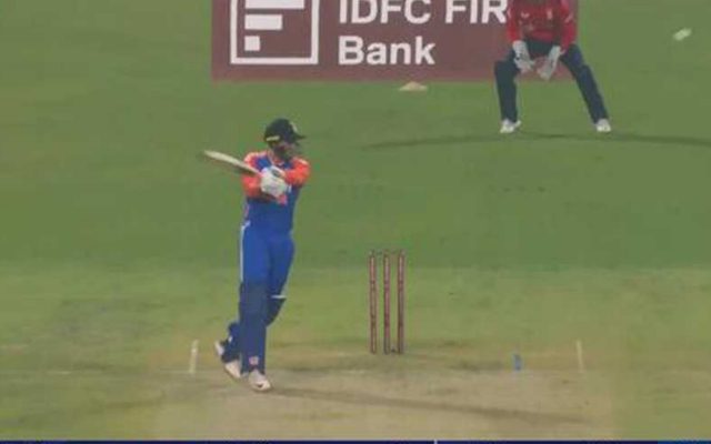 [WATCH]- Abhishek Sharma Blasts Three Consecutive Sixes, Races To A 20-Ball Fifty In IND vs ENG 2025 1st T20I