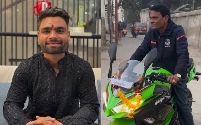 Rinku Singh Gifts His Father A Kawasaki Ninja Bike