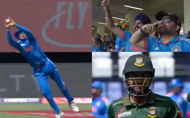 [WATCH]- Shubman Gill’s Brilliant Catch Dismisses Mehidy Hasan Miraz