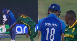 Rabada's Aggression on Display After Dismissing Ibrahim Zadran in Champions Trophy