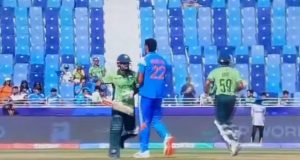 Mohammad Rizwan's Shoulder Bump on Harshit Rana Sparks Tension During IND vs PAK Clash