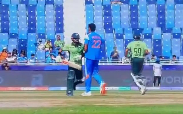 [Watch]: Mohammad Rizwan’s Shoulder Bump On Harshit Rana Sparks Tension During IND vs PAK Clash