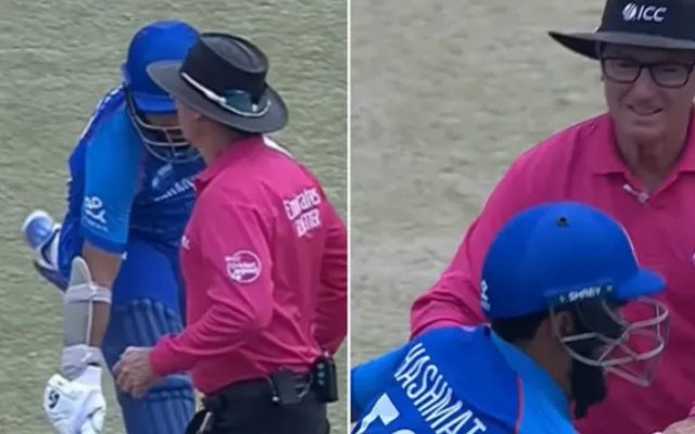 [WATCH] Hashmatullah Shahidi Collides With Umpire During AFG vs ENG 2025 Champions Trophy Match