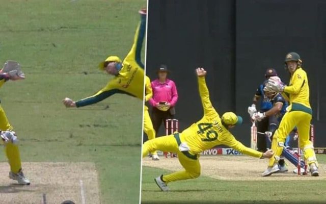 [WATCH]- Steve Smith’s Brilliant Slip Catch Sends Dunith Wellalage Packing In SL vs AUS 1st ODI 2025