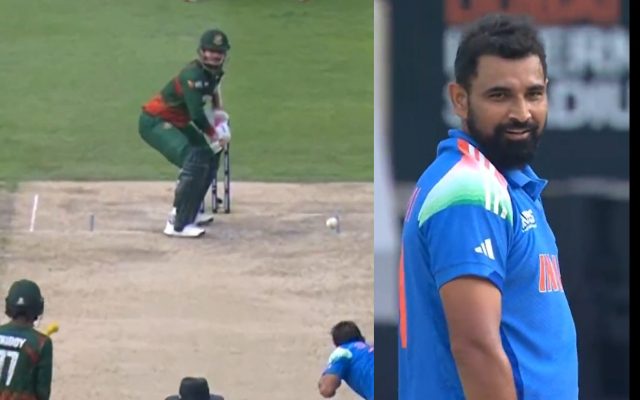 [WATCH]- Mohammed Shami Takes Taskin’s Wicket, Secures Sixth 5-Fer In IND vs BAN Champions Trophy 2025