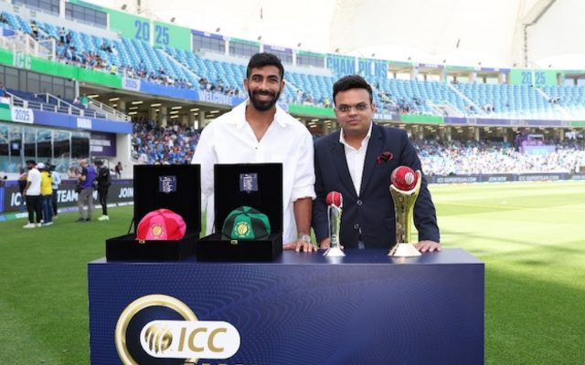 Jasprit Bumrah Receives ICC Awards From Jay Shah Before IND vs PAK Clash