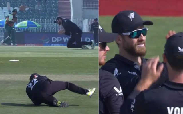[WATCH]- Kane Williamson’s Stunning Catch Dismisses Hridoy In BAN vs NZ 2025