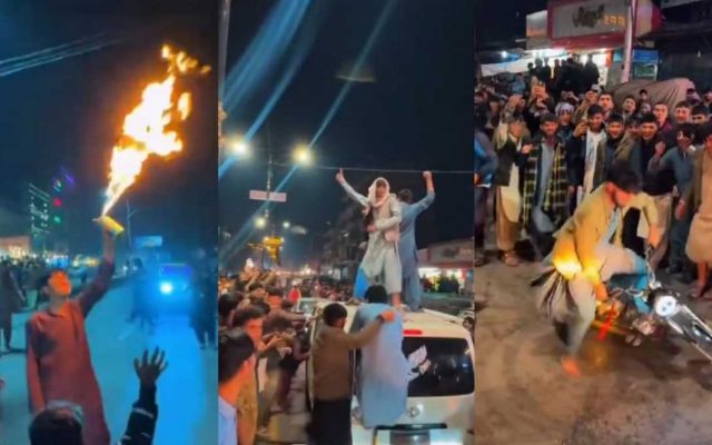 [WATCH]- Afghanistan Fans Celebrate Win Over England With Bike Stunts And Fire
