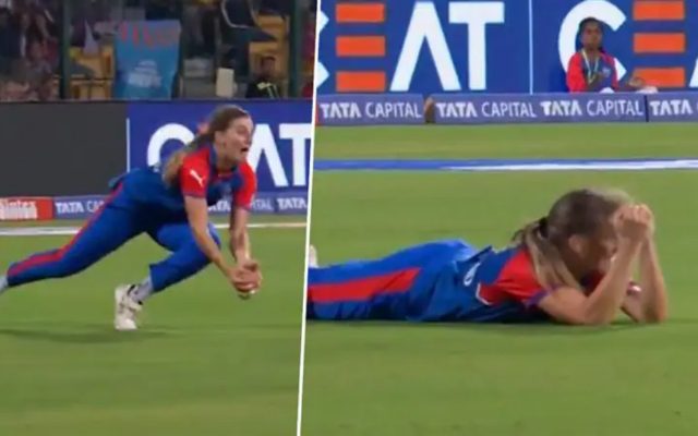 [WATCH]- Annabel Sutherland’s Stunning Dive Dismisses Amelia Kerr In DC vs MI WPL 2025