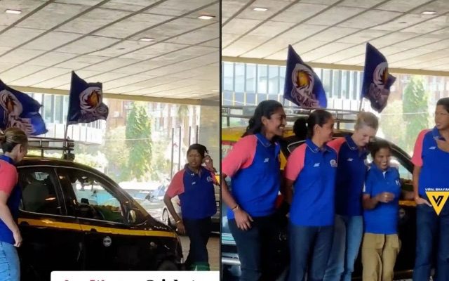 [WATCH]- Mumbai Indians Players Arrive In Style, Taking Local Taxis For WPL 2025 Event