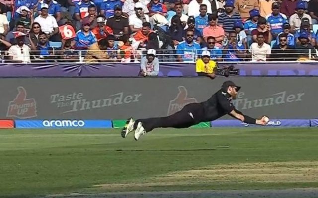 [Watch]: Kane Williamson’s Heroic Catch Dismisses Jadeja In IND vs NZ Clash