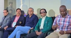 Rajeev Shukla Attends New Zealand vs South Africa Semifinal in Lahore