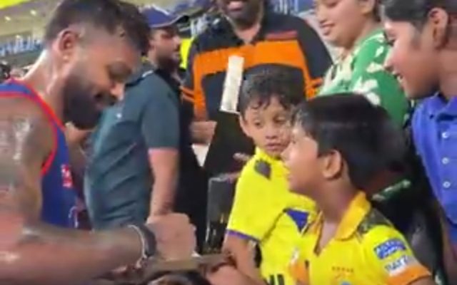 [WATCH] MI Skipper Hardik Pandya Wins Hearts with Sweet Interaction with Little Girl