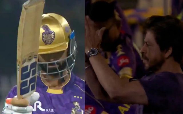 [WATCH]- Shah Rukh Khan Cheers As Ajinkya Rahane Smashes Fifty In KKR vs RCB IPL 2025 Opener
