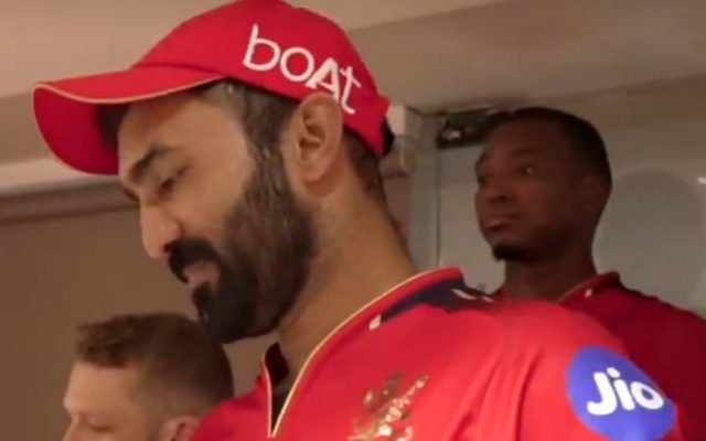 [Watch]: Dinesh Karthik Gives An Inspiring Speech to RCB Players After The Win Over KKR in IPL 2025 Opener