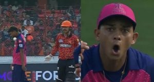 Sandeep Sharma Furious at Yashasvi Jaiswal After Throw Hits His Chest in SRH vs RR Match