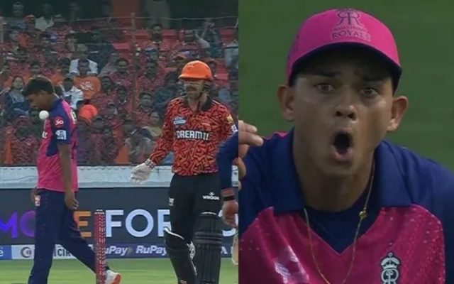 [Watch]: Sandeep Sharma Furious at Yashasvi Jaiswal After Throw Hits His Chest in SRH vs RR Match