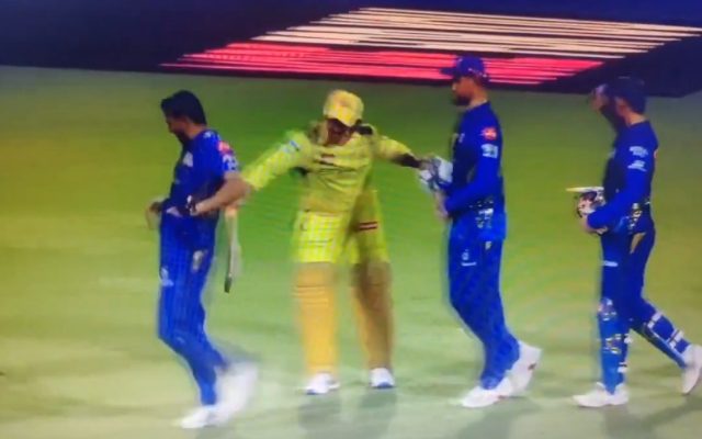 [Watch]: Deepak Chahar Teases MS Dhoni And Gets Playful Bat Treatment After The Match