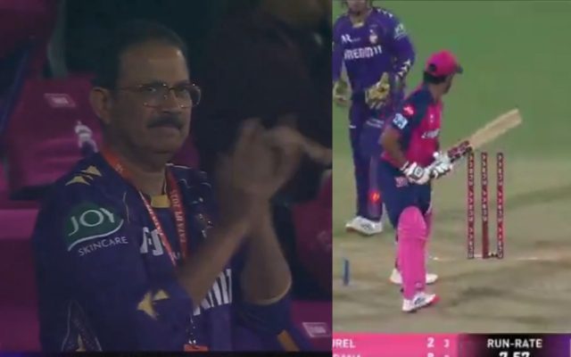 [Watch]: KKR CEO Venky Mysore’s Viral Clap Response to Nitish Rana’s Dismissal Breaks the Internet