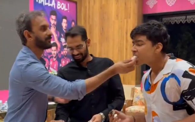 [WATCH]: Birthday Boy Vaibhav Suryavanshi Gets Royal Treatment from Rajasthan Royals