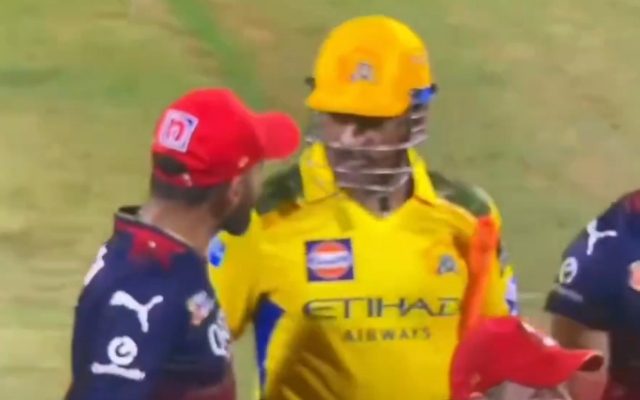 [WATCH]: Virat Kohli and MS Dhoni’s Nostalgic Bromance Steals The Show As RCB Register Historic Win Over CSK