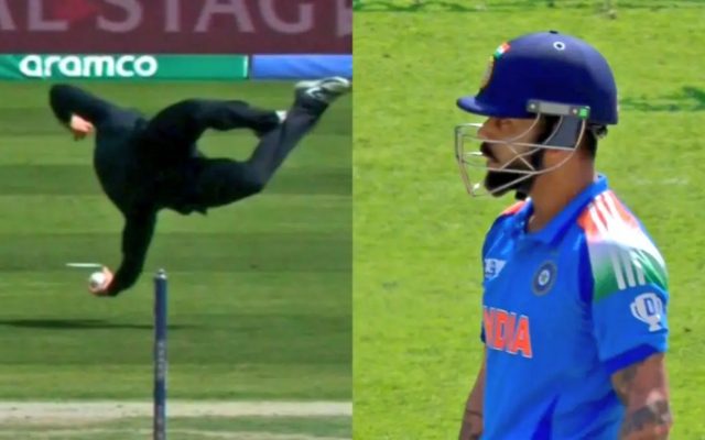 [WATCH]- Virat Kohli Stunned As Glenn Phillips Takes Stunning Catch To Remove Him In IND vs NZ Match