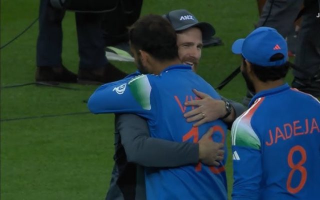 [WATCH]- Kohli and Williamson Share Heartfelt Hug Following IND vs NZ Champions Trophy 2025 Match