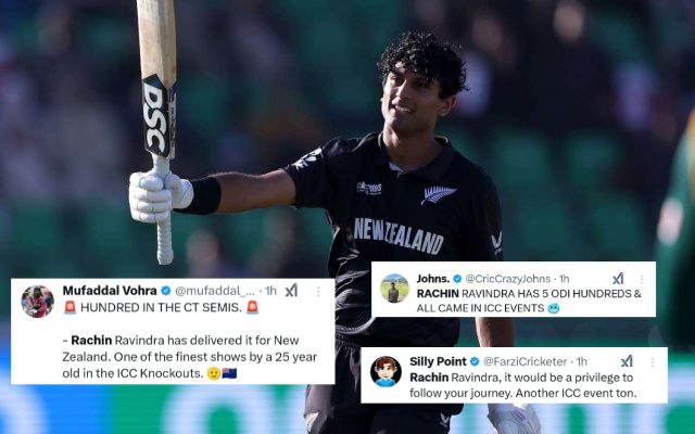 Fans Applaud Rachin Ravindra’s Ton In NZ vs SA 2025 Champions Trophy Semifinal