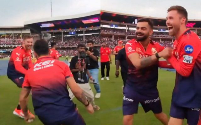 [WATCH]- England Star Shares Lighthearted Moment With Virat Kohli At RCB Unbox Event Ahead Of IPL 2025