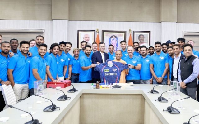 LSG Team Meets Uttar Pradesh CM Yogi Adityanath Before IPL 2025