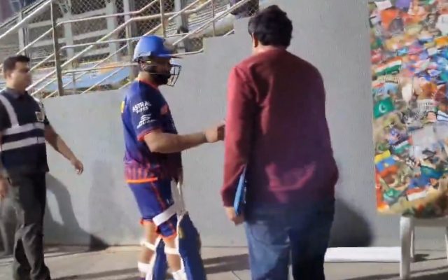 [WATCH]- Rohit Sharma Signs Fan’s Artwork Right After MI’s IPL 2025 Practice Session