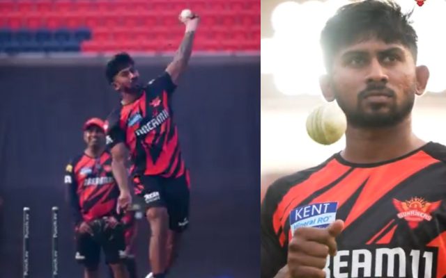 [WATCH]- SRH All-Rounder trains Bowling With Both Hands Before IPL 2025 Match Against LSG