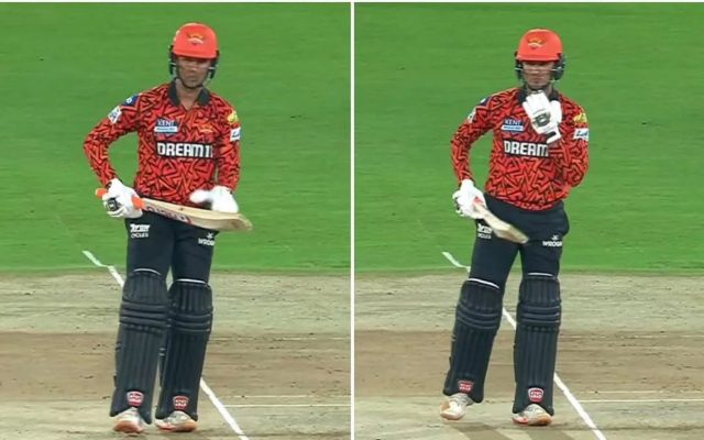 [WATCH]- Abhishek Sharma Shows Respect For The Game With Traditional Ritual Before Taking Strike