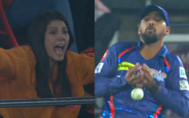 [WATCH]- Kavya Maran’s Reaction Goes Viral After Nicholas Pooran Drops Travis Head In SRH vs LSG Clash