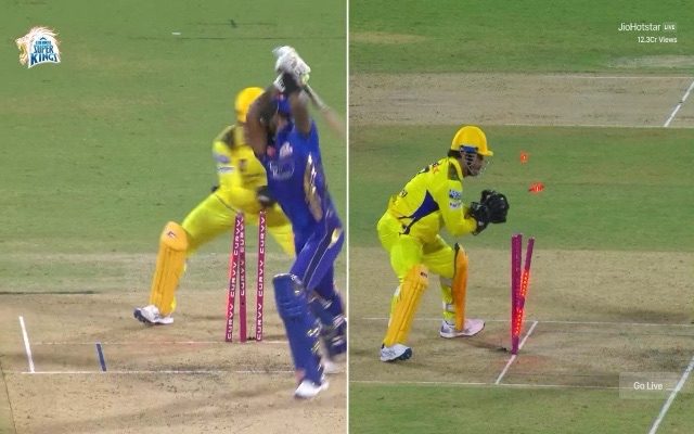 IPL 2025: [WATCH] MS Dhoni’s Lightning Quick Stumping Leaves Suryakumar Yadav Surprised