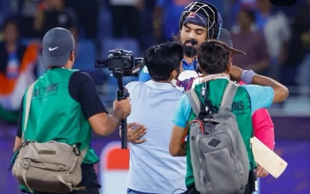 [WATCH]- KL Rahul Hugs Emotional Fan After India’s Semifinal Win