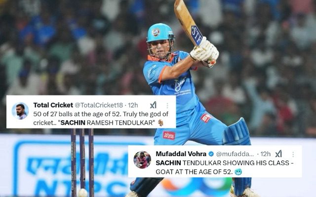 [WATCH]- 51-Year-Old Sachin Tendulkar Blasts Iconic Six During 64-Run IML Knock