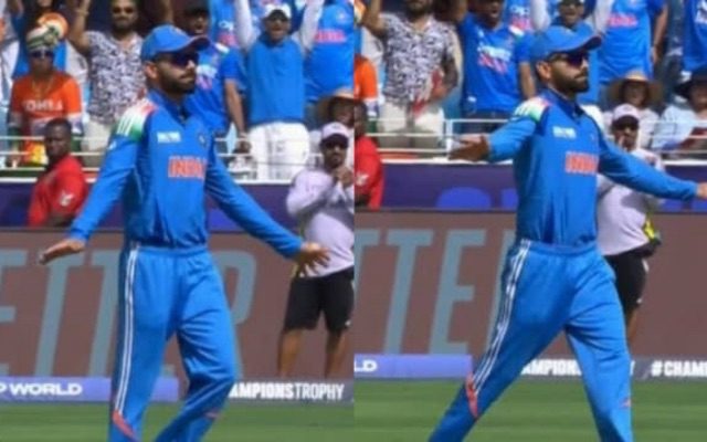 [WATCH]- Virat Kohli’s Cheeky Dance Celebration After Tom Latham’s Dismissal In CT 2025 Final Goes Viral