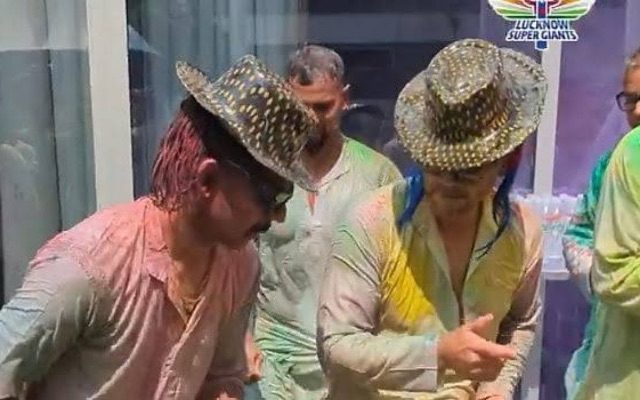 [WATCH]- LSG Coach Justin Langer Dances To Hit Bollywood Song During Holi Celebrations
