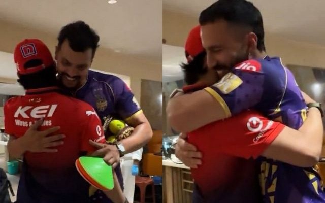[WATCH]- RCB Star Visits KKR Dressing Room Before IPL 2025 Opener
