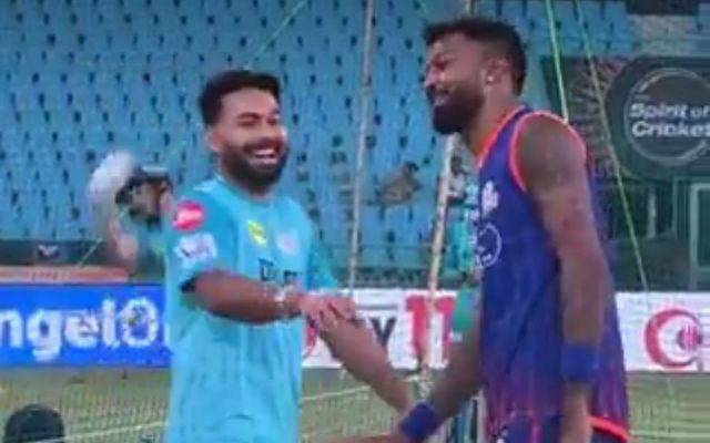 [Watch]: Rishabh Pant & Hardik Pandya’s Playful Exchange Creates Buzz Ahead of LSG vs MI Clash