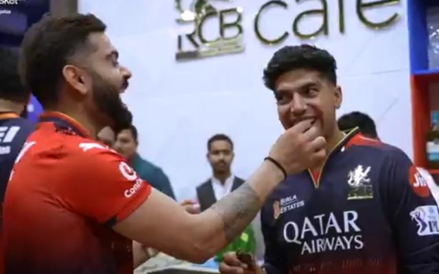 [Watch]: “Ungli chhod Meri…”: Virat Kohli’s Playful Banter with RCB Teammate Goes Viral During Birthday Bash