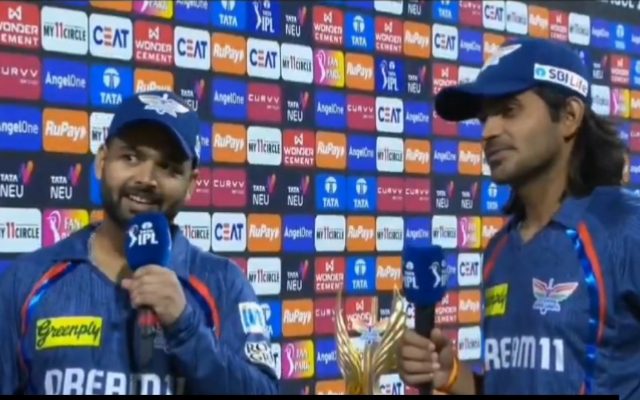 [Watch]: “Bahut tagda kra…”: Rishabh Pant Steps In As Translator For Player Of The Match Digvesh Rathi Against MI