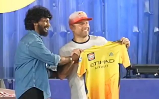 [WATCH]- MS Dhoni’s Jersey Makes Appearance At Chennai Motorsport Event